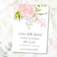 blush rose save the date cards soft watercolor botanical design