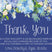 botanical baby shower thank you cards blue floral elegant style