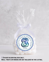 boys blue birthday sticker design