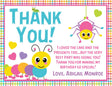 bug birthday thank you cards colorful insect party design