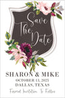 burgundy floral save the date cards romantic watercolor design
