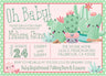 cactus baby shower invitations pink green desert design