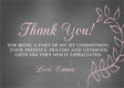 chalkboard communion thank you cards pink botanical design