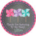 chalkboard pastel pinwheel personalized sticker