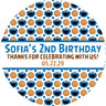 chocolate chip cookie pattern party favor label