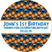 chocolate cookie patterned party favor label