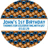 chocolate cookie patterned party favor label