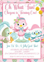 christmas 1st birthday invitations festive winter bird design