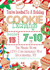 christmas cookie exchange invitations festive holiday baking design