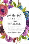 colorful botanical save the date cards romantic wedding style