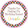 colorful cupcake party favor label