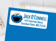 cookie monster address label
