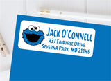cookie monster address label