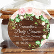 country rose baby shower label