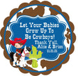 cowboy baby shower sticker design