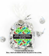 custom gamer controller birthday sticker with name and date