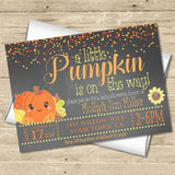 cute pumpkin baby shower invitations sunflower fall theme