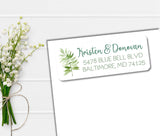 eucalyptus greenery return address labels