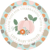 fall baby shower favor label