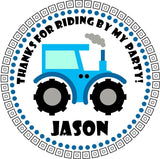 farm blue tractor birthday design
