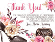 fashion birthday thank you cards glamorous high heel design