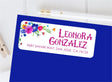 fiesta floral address label on envelope