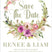 garden wedding save the dates elegant floral wreath theme