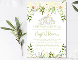 gender neutral pumpkin baby shower invitations