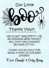halloween baby shower thank you cards little boo design