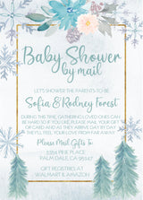 holiday baby shower invitations with matching return address labels