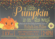little pumpkin baby shower invitations rustic autumn design
