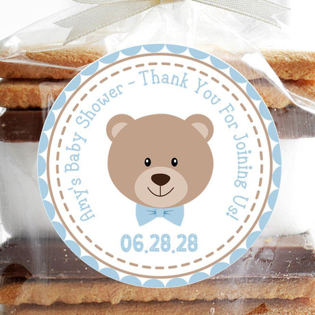 minimalist baby boy bear sticker