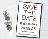 minimalist floral lettering save the date cards modern wedding style