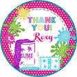 neon slime splatter favor label
