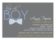 oh boy baby shower invitations gray blue bow tie design