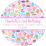 pastel dessert themed party favor label