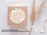 pastel floral baby shower sticker