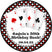 personalized casino party favor sticker