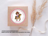 personalized cowgirl sticker for girls