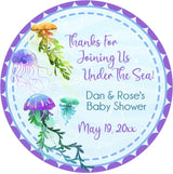personalized ocean theme baby shower favor label