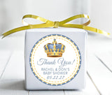 personalized thank-you sticker with crown design
