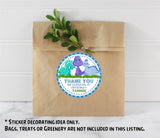 personalized toddler dinosaur favor label in bright colors