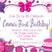 pink cake birthday invitations pink purple celebration theme