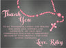 pink chalkboard rosary communion thank you cards elegant religious design