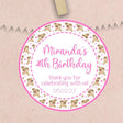 pink dog theme personalized sticker