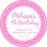 pink paw print puppy birthday stickers personalized