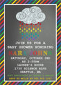 rainbow baby shower invitations colorful raindrop cloud design