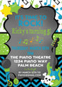 rock star birthday party invitations guitar music design