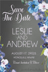 romantic botanical save the date cards light and dark variations