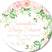 rose and greenery baby shower label